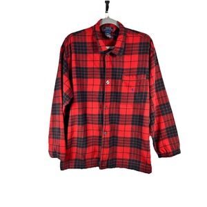 POLO Ralph Lauren Sleepwear Men's Button Up Flannel Shirt M Buffalo Check Lumber